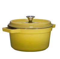 Panci panas baja tahan karat untuk makanan meja dapur Server makanan mewah Casserole bentuk bulat perlengkapan Hotel