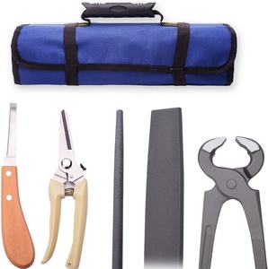 Kit d'outils professionnels pour ferrage de chevaux, kit de toilettage pour ferrage avec coupe-ongles, pince à crins, extracteur de clous, marteau de ferrage, râpe et boucle - Product Image 4