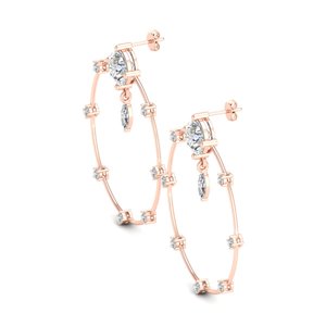 REYES OEM ODM Bijoux personnalisés en or massif 14K 18K Diamant cultivé en laboratoire CVD HPHT Boucles d'oreilles à visser pour femmes Bijoux fins - Product Image 3