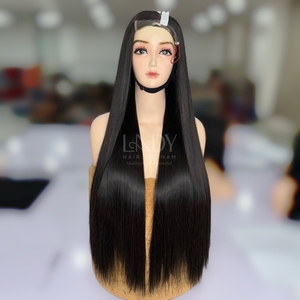 Pelucas muy sedosas Cabello crudo real 100% Cabello humano vietnamita Hueso Recto Peluca de cierre de color natural - Product Image 1