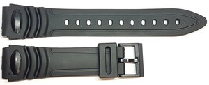 Unisex 3122 Black Sport Rubber Smartwatch Band Stainless Steel Buckle Soft Adjustable <b>Watch</b> Strap <b>Watch</b> Bands <b>Watch</b> Part - Product Image 2
