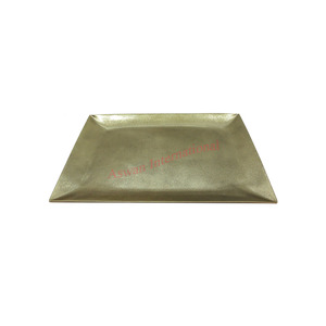 Forma ovalada hecha en la India Bandeja DE SERVICIO DE METAL martillado de alta calidad con borde de ilustraciones de cuerda Vajilla personalizable y artículos de servicio - Product Image 5