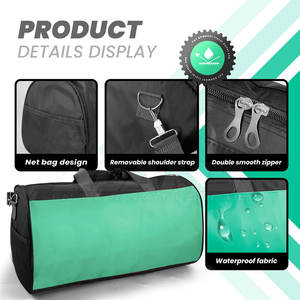 กระเป๋าเดินทางแบบดัฟเฟิลทำจากโพลีเอสเตอร์กันน้ำ คุณภาพสูง รับสกรีนโลโก้ตามแบบ สำหรับผู้ใหญ่ - Product Image 2