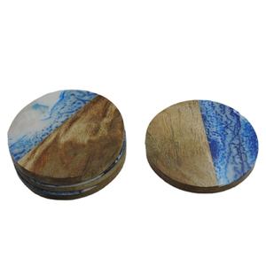 Vaisselle octogonale en bois et marbre, tapis de tasse à thé, tapis, prix de gros, article artisanal, vaisselle, dessous de verre - Product Image 4