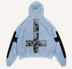 Sudaderas con capucha Unisex de gran tamaño para hombre, jersey de bolsillo de canguro de algodón 100%, Sudadera con capucha de invierno, ropa cómoda, tela estampada con capucha - Product Image 3