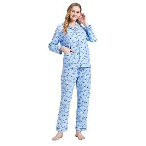 OEM 2024 personnalisé femmes grande taille chemises de nuit à manches longues coupe ajustée décontracté pour été hiver imprimé vêtements de nuit longueur courte - Product Image 3