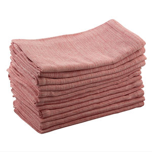 100% coton tissé à séchage rapide ensemble de serviettes de cuisine noir Chambrey carré de serviette pour une utilisation durable à la maison et au restaurant pour les enfants - Product Image 1