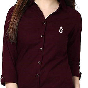 Chemise pour femmes, respirante, col rabattu, tendance, 100% coton, logo personnalisable sur le devant, prix de gros, pour usage professionnel - Product Image 6