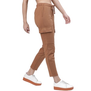Women's Pants & Trousers Brown Solid <b>Slim</b>-Fit Casual Track Pants Comfortable Stretch <b>Jogger</b> Trousers - Product Image 3