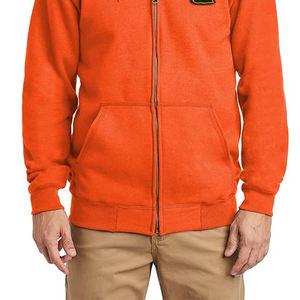 Sweat à capuche zippé pour homme personnalisé de haute qualité, 100% coton, nouvelle collection hiver, couleur unie, broderie numérique, streetwear - Product Image 4