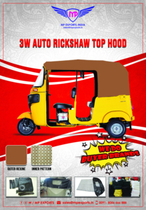 Kit complet de canopée pour les modèles tels que Bajaj RE TVS King APE Piaggio Mahindra Alfa - Product Image 3