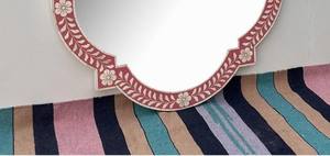 Espejo de pared con incrustaciones de resina hecho a mano de lujo, pieza de diseñador elegante para decoración de hogar y oficina - Product Image 5