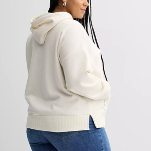 Sudaderas con capucha de mujer de alta calidad personalizado DTF Logo estampado 100% algodón sudadera de mujer moda Heavyweight Pullover sudaderas con capucha de mujer - Product Image 4