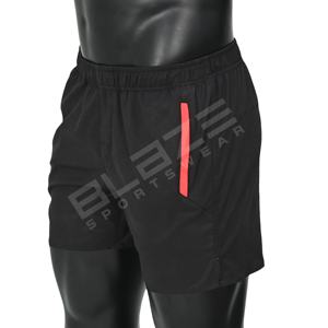 Blaze Fight Wear Short de sport personnalisé pour hommes Coupe recadrée Polyester Technics Style d'été mi-basique Gamme de deux poches à ourlet latéral profond - Product Image 2