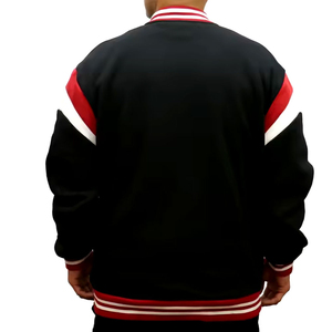 แจ็กเก็ตเบสบอลของผู้ชายเสื้อแจ็กเก็ตทีมโรงเรียนมีตัวอักษรแบบมีกระดุมแบบลำลองสำหรับฤดูหนาว - Product Image 5