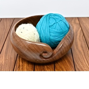 Bol élégant en fil de bois fabriqué à la main nouveau design accessoires de crochet de tricot stockage unique de fil - Product Image 1