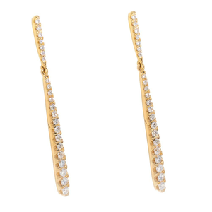 Boucles d'oreilles pendantes les plus vendues Moissanite Diamants Bijoux fins de luxe Boucles d'oreilles pendantes pour cadeau Or 14K - Product Image 2