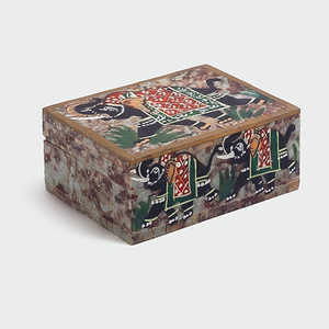 Boîte à bijoux en marbre à motif d'éléphant vintage, solution de rangement élégante pour vos accessoires bien-aimés - Product Image 1