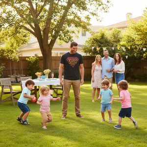 เสื้อยืดโปรโมชั่นลายโล่ฮีโร่ซุปเปอร์ปาป้า - Product Image 3