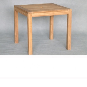 Table à manger rectangulaire en bois de teck massif moderne de style européen mobilier d'extérieur pour patio plage hôtels parcs jardins - Product Image 2