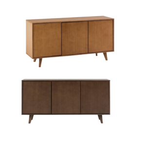 Soporte de TV de gabinete de madera de estilo europeo al por mayor con tres cajones y patas de madera maciza de dos puertas para sala de estar - Product Image 3