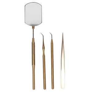 Personalized Stainless Steel Gold-Plated Cosmetic Lash <b>Mirror</b> for Salon-Grade Eyelash <b>Inspection</b> Isolation & Mapping - Product Image 1
