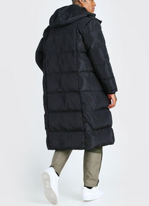 Veste longue matelassée personnalisée en gros, parka pleine longueur, chaude, coupe-vent, OEM ODM, vêtements d'extérieur, col montant, logo frontal, doudoune d'hiver - Product Image 6
