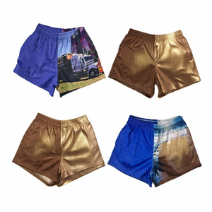 OEM customised Full Sublimation <b>Zip</b> <b>Pockets</b> Breathable Hunting and Footy <b>Shorts</b> Men's Rugby <b>Shorts</b> with Custom Logo Breathable - Product Image 6