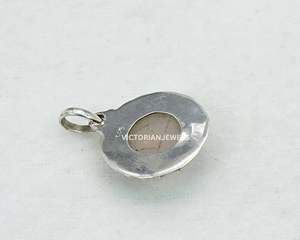 925 Argent Sterling Mois de Janvier Pierre de Naissance Quartz Rose avec Lunette Réglage Fleur Style Charme Pendentif - Product Image 3