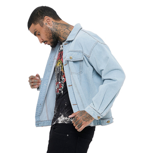 Chaqueta vaquera personalizada al por mayor, chaqueta vaquera Lisa para hombre - Product Image 5