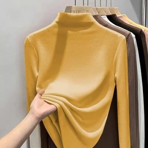 T-shirt thermique à manches longues pour homme, 100 % coton, couleur unie, col rond, respirant, écologique, base en polaire, coupe régulière, intérieur - Product Image 4