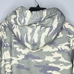 <b>Women's</b> Grey Green Camo Pullover <b>Hoodie</b> Kangaroo Pocket Breathable Cotton Fleece Streetwear <b>Cowl</b> <b>Neck</b> Hooded Sweatshirt Top - Product Image 6