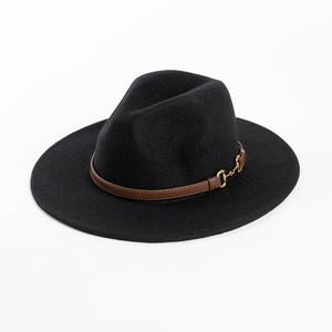 Sombrero Fedora Unisex de Estilo Europeo Americano para Otoño e Invierno, Nuevo Estilo Casual de Lana con Ala Ancha, Cálido, con Hebilla Metálica, Inspirado en los Vaqueros - Product Image 6