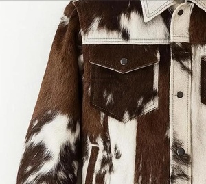 Veste de cheveux de vache en cuir pour hommes 2025 Veste d'hiver respirante et élégante en cuir de vache - Product Image 3