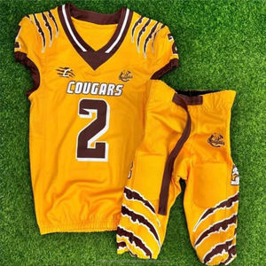 Uniformes de football américain personnalisables, respirants, à séchage rapide, antibactériens, à manches courtes, 100% polyester, taille plus - Product Image 6