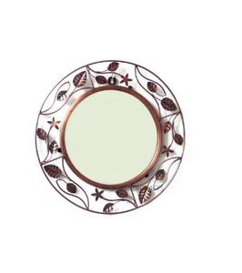 กรอบกระจกติดผนังทองเหลืองทันสมัยพร้อมการเคลือบสีแดง ดีไซน์ทนทานสำหรับตกแต่งบ้านและงานแต่งงาน - Product Image 1