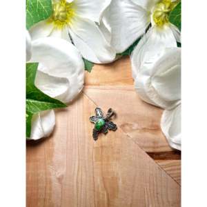 Jeneme Delgarito Sonoran Mountain Pendant Sterling Silver with Bezel Setting Inlay Technology - Product Image 4