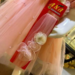 2024 nuevo diseño elegante estampado Floral patrón satén vestido y Diadema conjunto para niñas para la temporada de primavera - Product Image 3