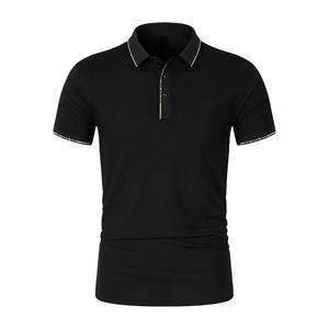 ODM personalizado Simple cómodo Logotipo de impresión en blanco negro Slim Fit hombres Polo Camiseta 100% tela de algodón camisa diseño personalizado - Product Image 1