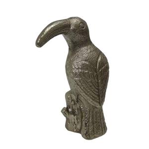 Artesanías de aluminio, esculturas de loros, acabado plateado para el hogar, decoración para sala de estar, escultura de escritorio hecha a mano a granel - Product Image 6