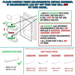 Estante de Plástico para Puerta de Refrigerador Frigidaire o Kenmore, Modelo 240535101, Nuevo, Compatible con Uso Doméstico - Product Image 4