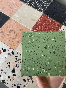 Carreaux de terrazzo vert en pierre de terrazzo de grande taille 2700*1800mm, prix des carreaux de terrazzo d'Éthiopie, carreaux de sol en terrazzo pour escaliers - Product Image 5