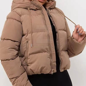 Chaqueta acolchada de mujer de calidad premium con patrón sólido y cierre de cremallera invierno transpirable ecológico poliéster/nailon - Product Image 2