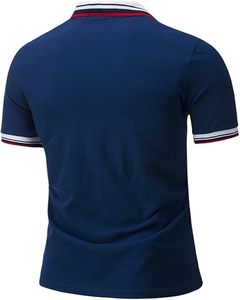 Chemise de golf unie en coton tricoté respirant pour homme, manches courtes, personnalisable avec logo, vente en gros - Product Image 6