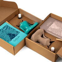 Coffret Cadeau Vert Pastel de Remerciement : Boîte Artisanale, Carnet, Diffuseur de Parfum Jasmin Musc Blanc 30ml, Parfum Calme et Sérénité