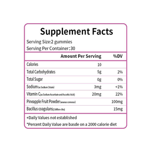 Gomitas de Suplementos Herbales con Vitamina C Orgánica Equilibrada para Mujeres, OEM ODM, 60 Gomitas, Salud Vaginal, Contrato - Product Image 4