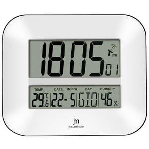 Reloj de Pared Digital JUSTAMINUTE JD 9902 Blanco con Fecha (27x24cm) - Product Image 1