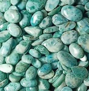 Bonne qualité Larimar taille libre mélange sculpture Cabochon pierre précieuse à la main sculpture pierre pour faire Collage étudiant bijoux de mode - Product Image 1