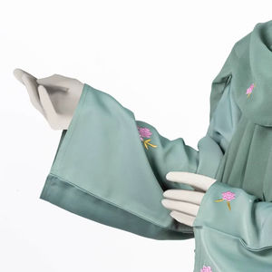 Abaya musulmane droite de type le plus récent, prix de gros, modeste, pour femme, 2 pièces, 100% soie de chiffon, fabriquée au Pakistan - Product Image 6