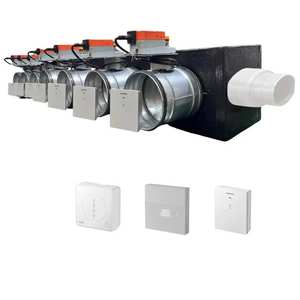 Unité de contrôle de registres motorisés Wi-Fi 7 zones et interface Siemens pour plénum à conduits avec connexion VMC latérale pour systèmes CVC - Product Image 1